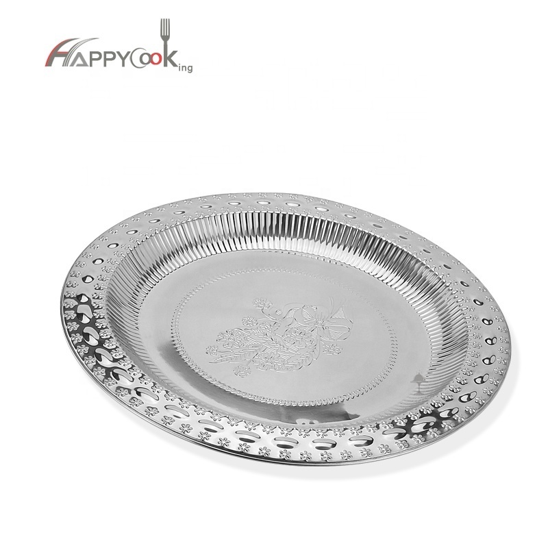 China Manufacture Wholesales Stocks Fast Delivery plate stainless steel serving plates tray,cheap metal tray