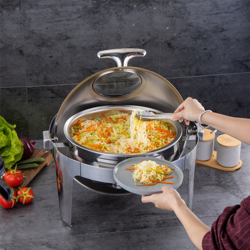 Wholesale stainless steel round food warmer buffet