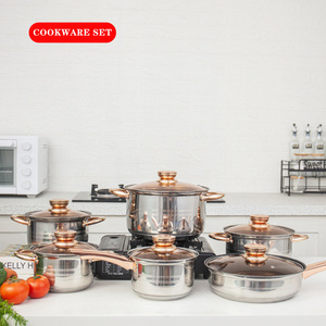 cookware sets stainless steel kitchenware factory price pots set cooking utensils set kitchen small cooking pot