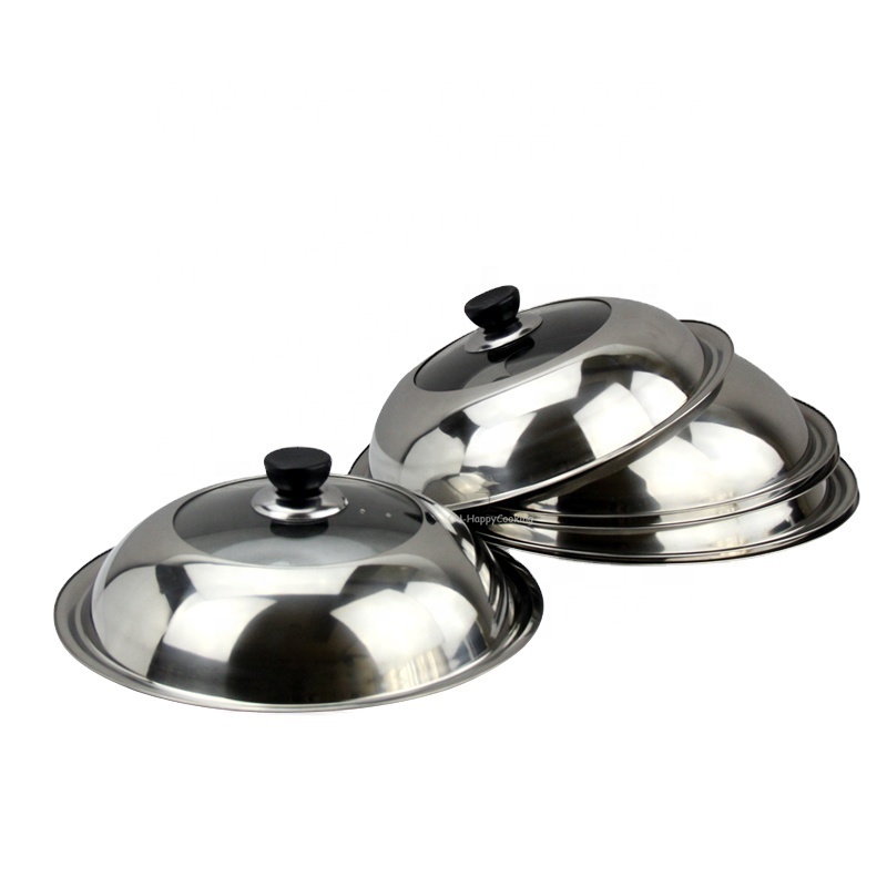 2024 Hot Selling Items stainless steel dome dish plate food wok pot cover