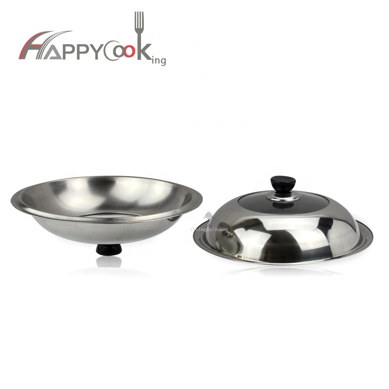 2024 Hot Selling Items stainless steel dome dish plate food wok pot cover