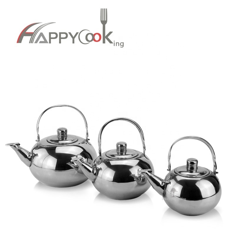 Competitive wholesale price stainless steel Turkish  tea samovar palm restaurant tea kettle