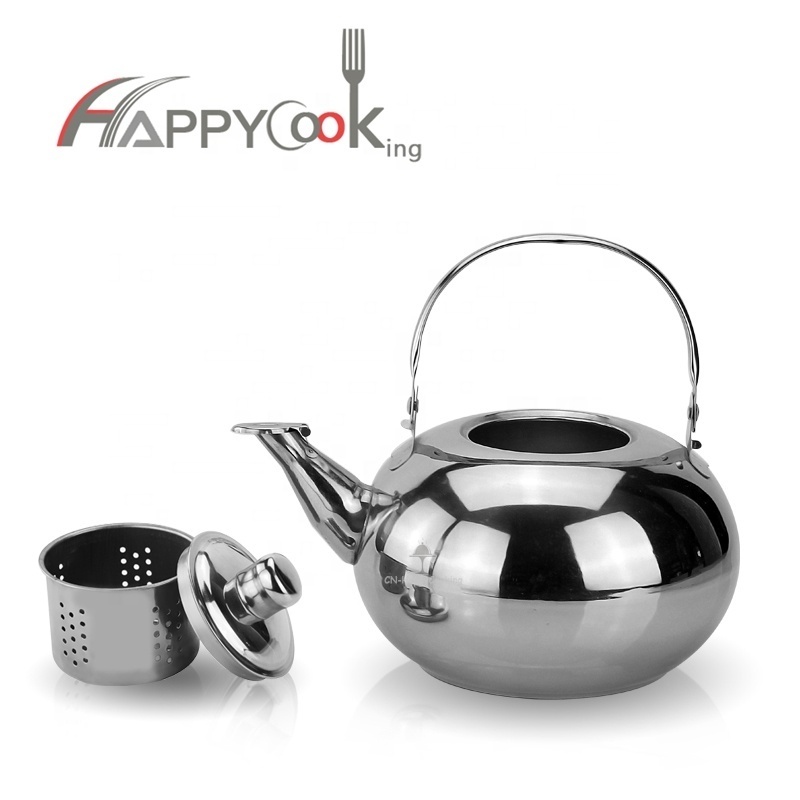 Competitive wholesale price stainless steel Turkish  tea samovar palm restaurant tea kettle