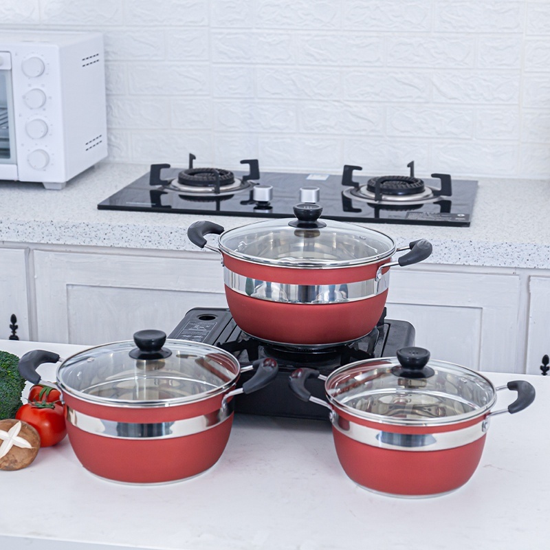 Cooking Pot Sets Kitcheware Kitchenware Kitchen Wear Ware Pan Pans Gadgets Stock Accessories Kichen Tools Cookware Set