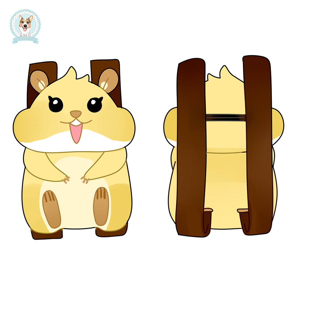 Plush Stitch Hamster Bag Kawaii Handbag Plush Commission Stuff Backpack For Children Girls Soft Custom Bag Large Capacity