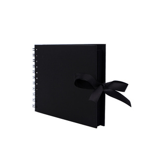 Black Cover Spiral Bound Kraft Scrapbook Picture Album Memory Book High quality Memory photo album