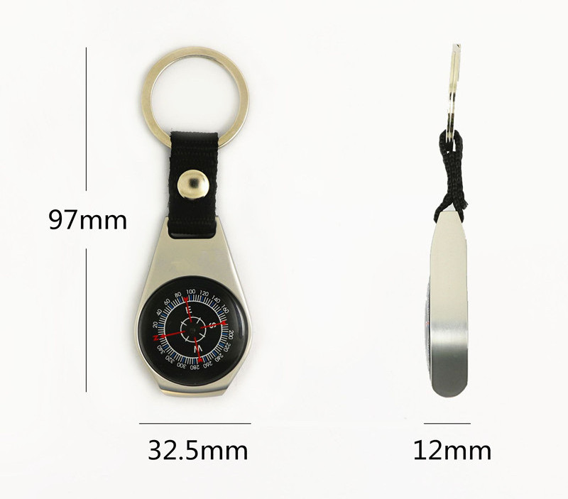 New Design Metal compass key chain for outdoor products