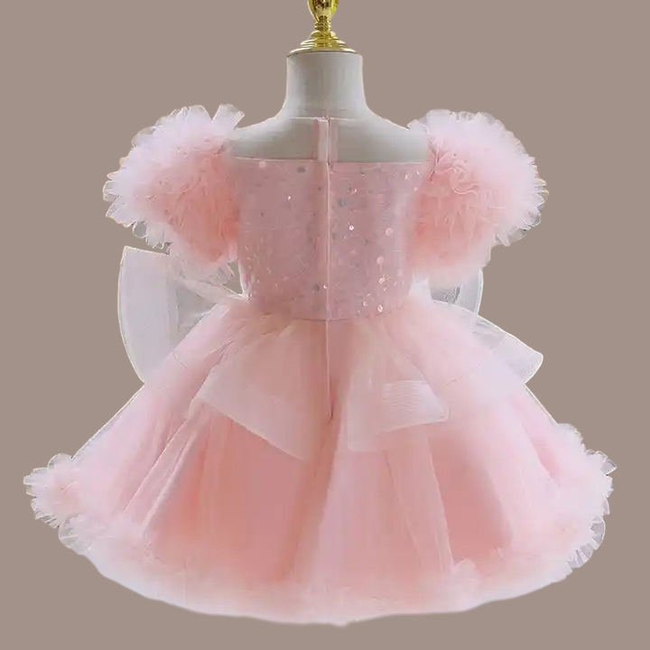 Factory Sale Children Clothes Kids Clothing Girls Dresses Sequined Princess Puff Dresses Birthday Party Dresses for Kids Girls