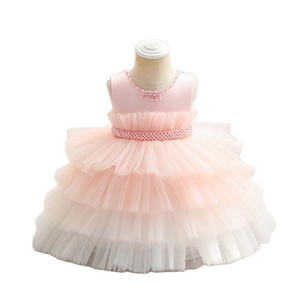 Children's Dress Cake Princess Dress Girl Baby's First Birthday Party Girls Dress For Church