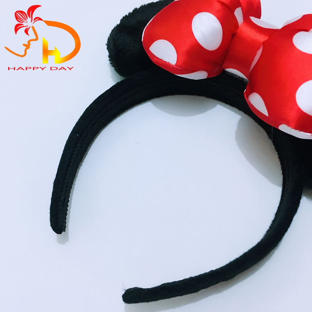 Wholesale Big Polka Dot Bow Headband Women Kids Mouse Ears Headband For Party