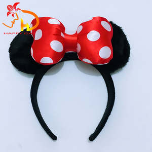 Wholesale Big Polka Dot Bow Headband Women Kids Mouse Ears Headband For Party