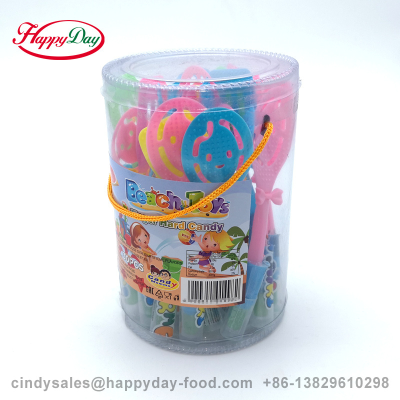 Happyday mini cartoon spoon toy with hard finger candy fruit flavor