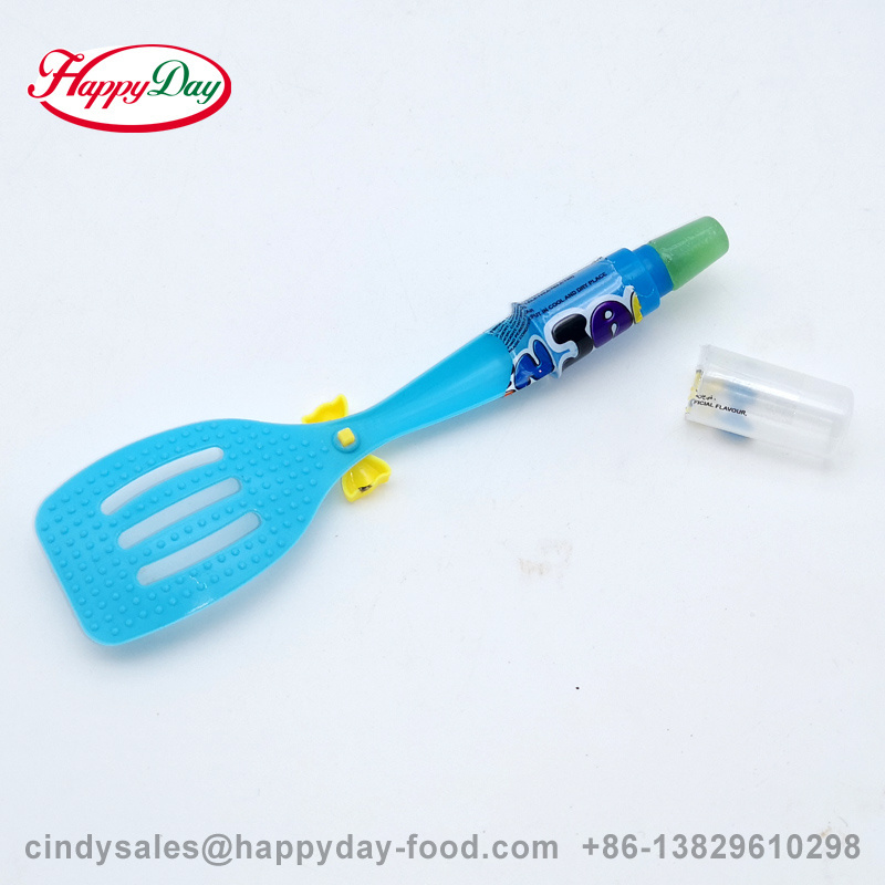 Happyday mini cartoon spoon toy with hard finger candy fruit flavor