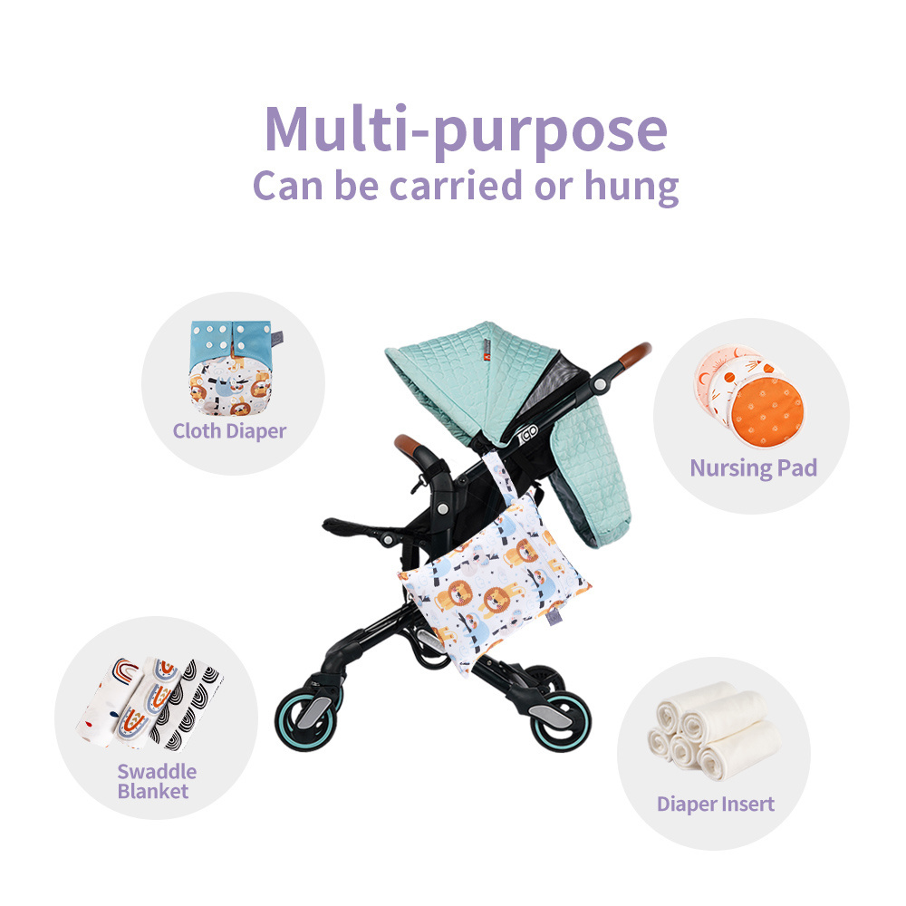 Happy Flute Low Price Mini Snack Bag Baby Diaper Wholesale Waterproof Wet Nappy Bag Outdoor Wet Umbrella Bag