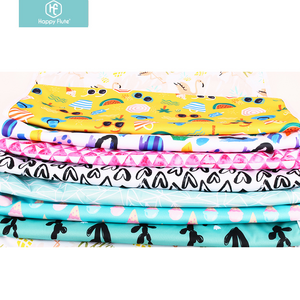 Happy flute wholesale cloth diaper material waterproof 100% Polyurethane Laminate fabric digital OEM print PUL TPU fabric