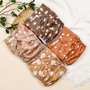 Happy Flute Cloth Diaper Custom Print Baby Reusable Diapers Newborn Washable Cloth Diaper Cover