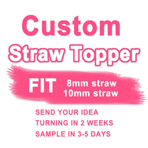 OEM Factory Customized Stanely Straw Cover Personal PVC silicone custom straw topper covers charm