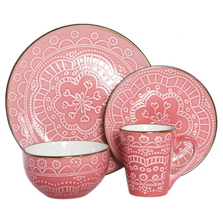 Manufacturer bowl colorful custom stoneware dinnerware sets ceramic tableware china pakistan porcelain dinner set