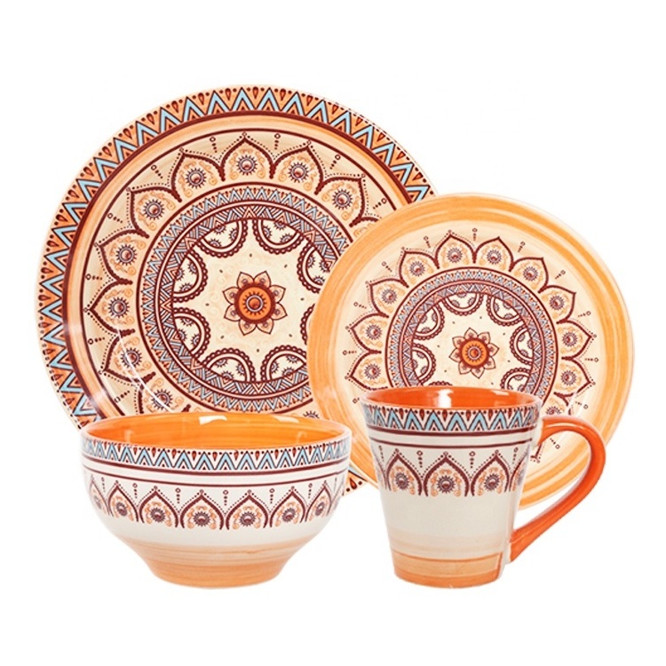 Manufactory wholesale high quality pakistani ceramic dinner set 16pcs