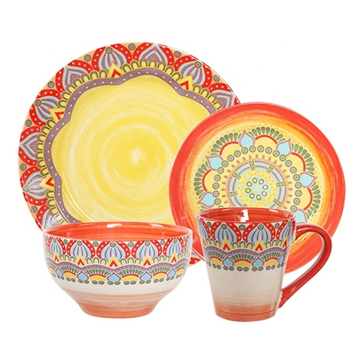 Manufactory wholesale high quality pakistani ceramic dinner set 16pcs