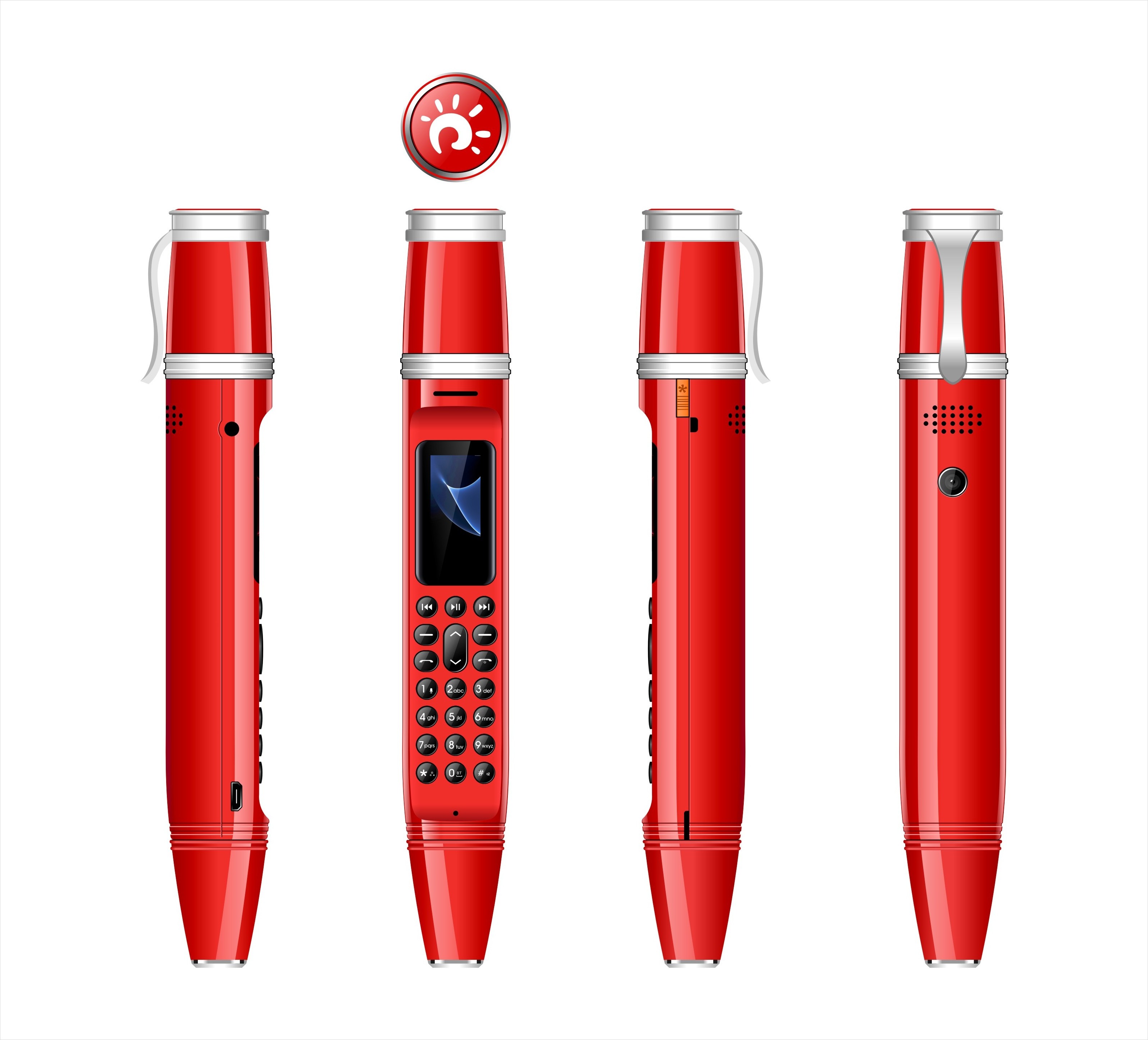 Wholesale Unlock Mini Cell Phone Pen 1000mAh BM111 0.96 Inch Screen  Pen Shape Mini Mobile Phone