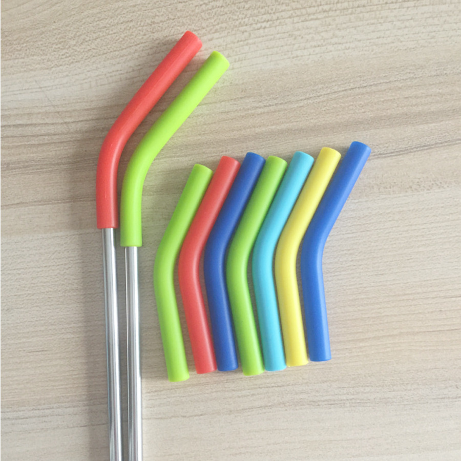 Food Grade Flexible Cheap Cap Silicone Tips Cover Fit for 6mm 8mm Diameter Stainless Steel Straw