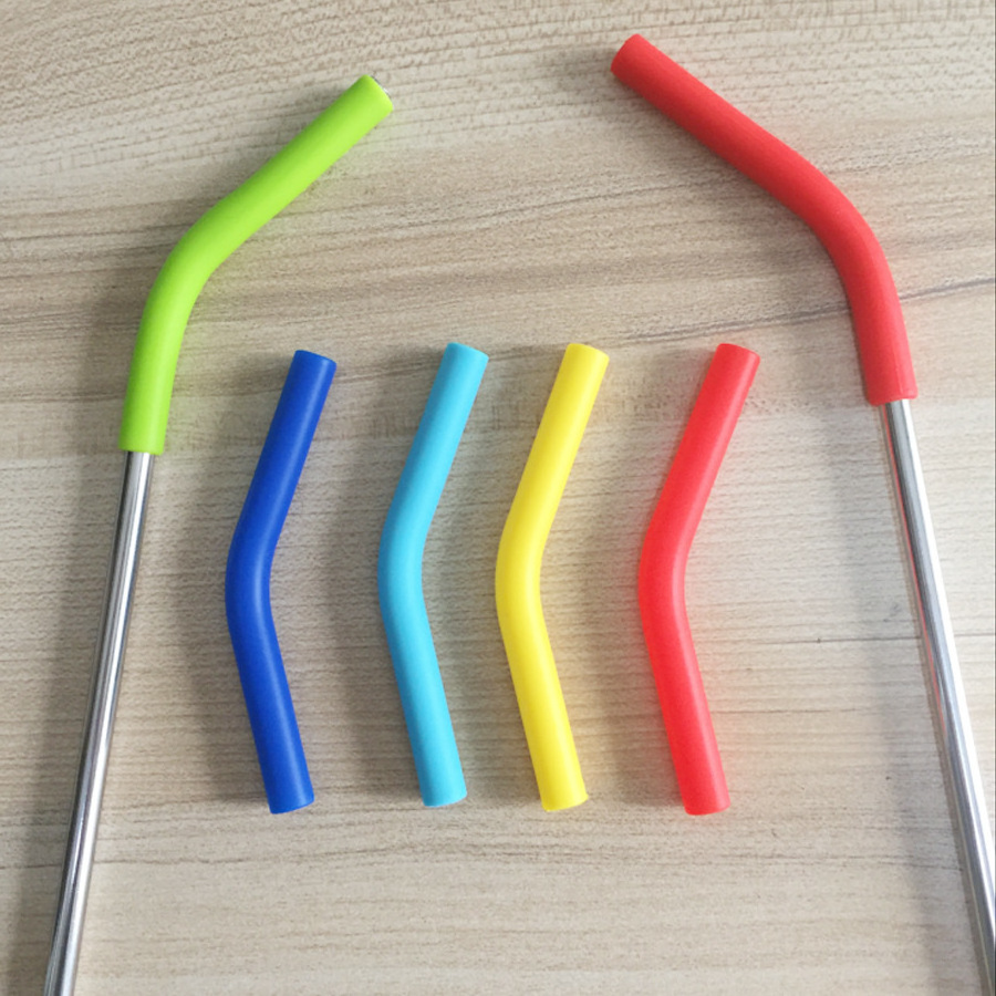 Food Grade Flexible Cheap Cap Silicone Tips Cover Fit for 6mm 8mm Diameter Stainless Steel Straw