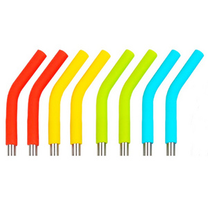 Food Grade Flexible Cheap Cap Silicone Tips Cover Fit for 6mm 8mm Diameter Stainless Steel Straw