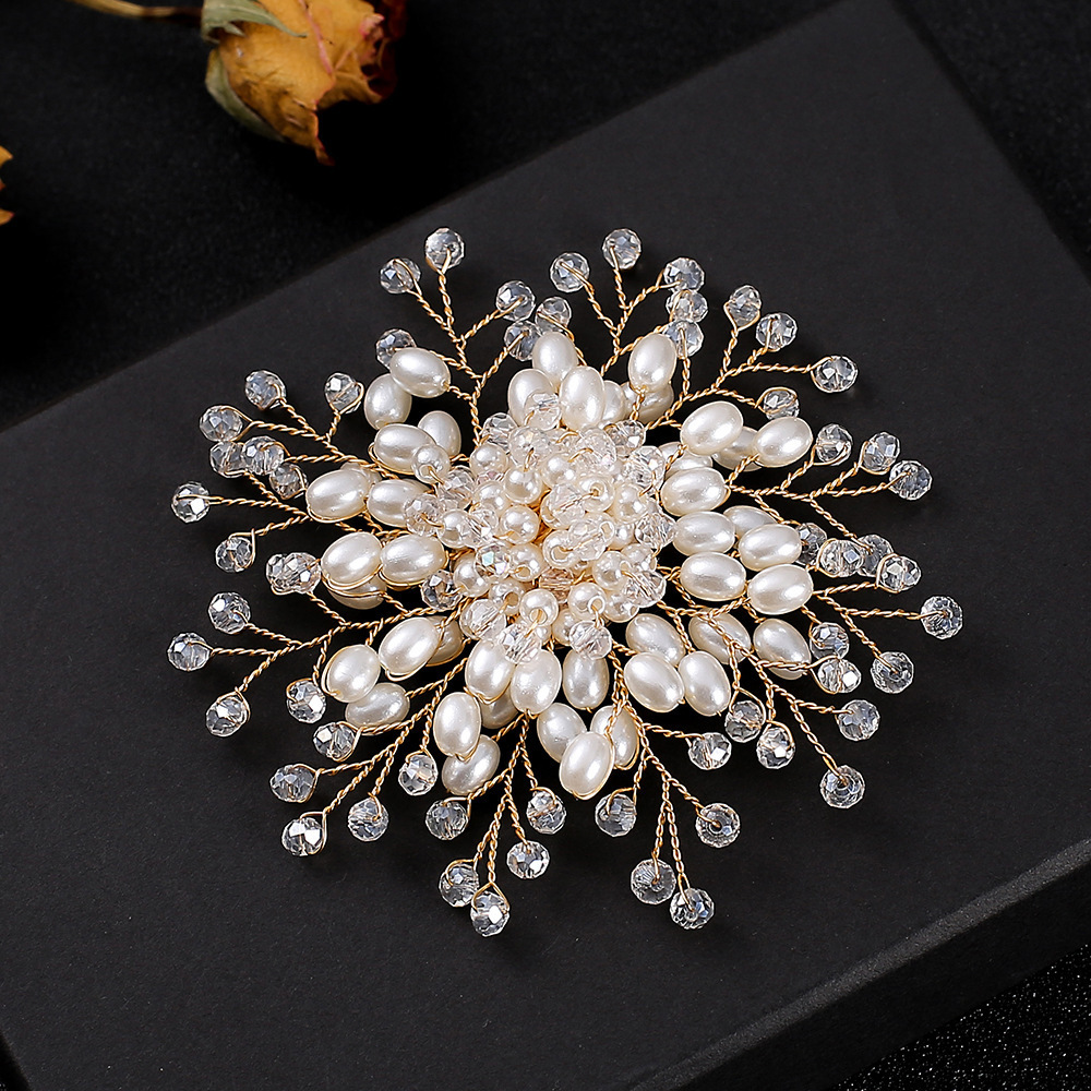 Elegant fashionable rhinestone/pearls brooch safety pin for party wedding brooch