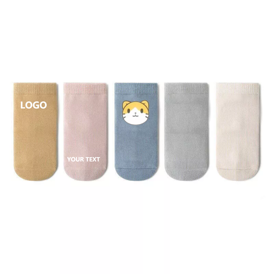 Solid Colors Custom Logo Socks Fall Winter Kids Warm Socks Kids Baby Socks Wholesale