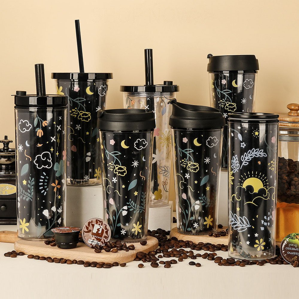 Wholesale New 2023 Bubble Tea Juice Tumbler With 14mm Boba Straw, Custom Logo Design Reusable Bubble Tumblers Manufacturer