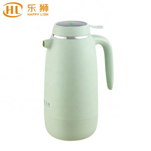 Temperature Display Vacuum Flasks Coffee Tea Pot 1600ml Plastic Body With Pink Glass Refill Thermos Vacuum Flask