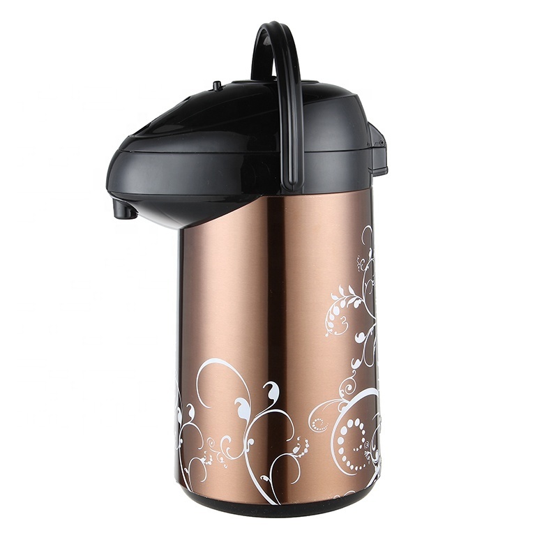 Brand HAPPY LION Glass Liner Thermos Air Pressure Pump Pot Hand Pressing Vacuum Flask Dispenser HXB Series