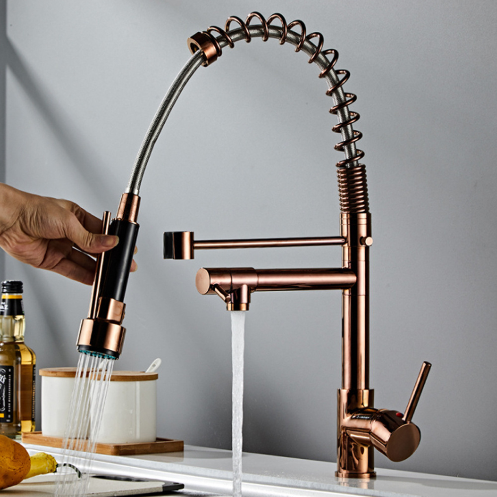 Kitchen usage water faucet in stock hot water tap on sale pull down mixer nice price sink kitchen faucet rose gold faucet