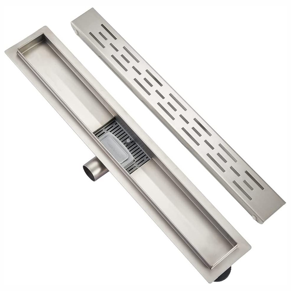 New design toilet drain linear floor drain shower floor trap bathroom tile insert stainless steel linear shower floor trap