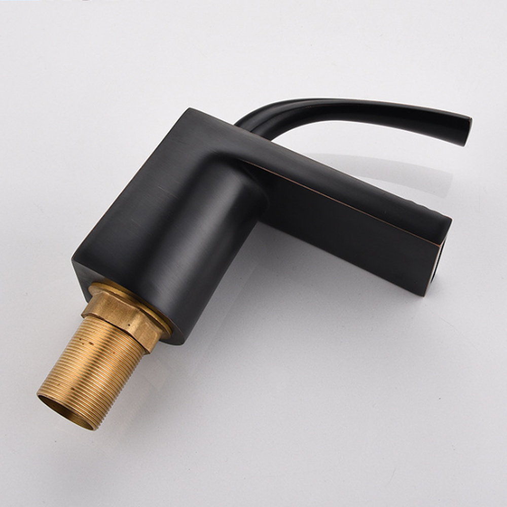 For bathroom and toilet basin faucet most popular and durable basin tap black colour cheap price brass type of water tap