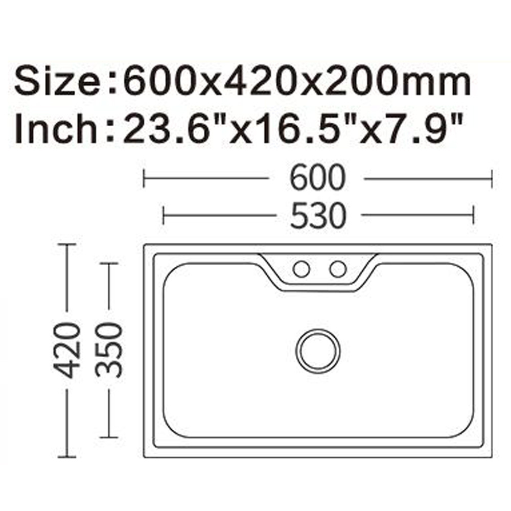 304 material With Drain Basket Under Above Counter Drop-in Square Single Bowl Stainless Steel Kitchen Sinks