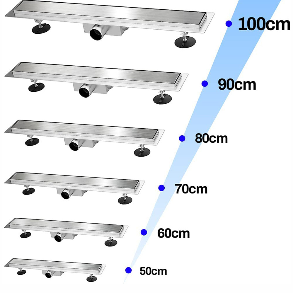 CE High quality linear floor drain best price bathroom tile insert linear shower channel drain SS316 floor drain seal