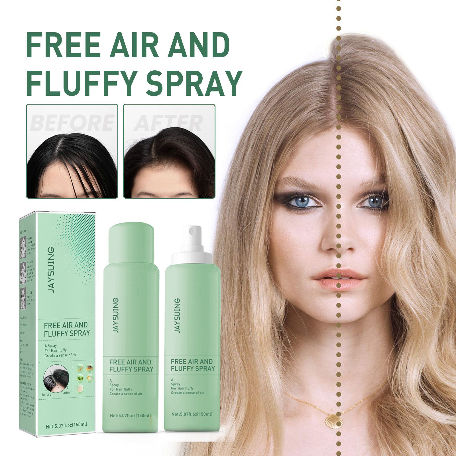 OEM Dry Shampoo Spray Woman Oil Control Air Fluffy No-Wash Volumizing Hairs Root Spray Dry Hair Sprays Product 150ml