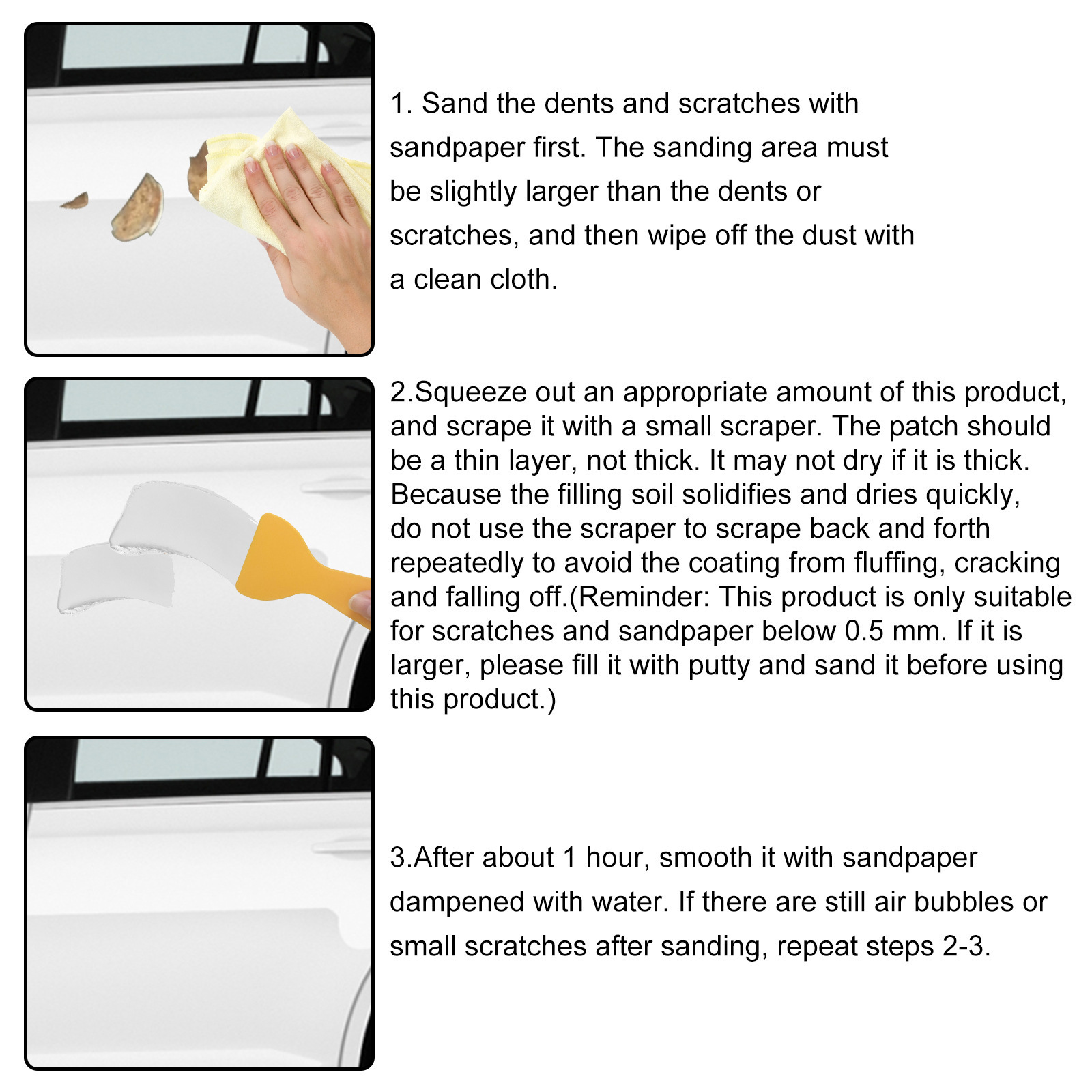 OEM 20G Car Scratch Repair Paste Fiberglass Boat Repair Kit Quick Dry Little Putty Putty Car Scratch Paste Fix Tools