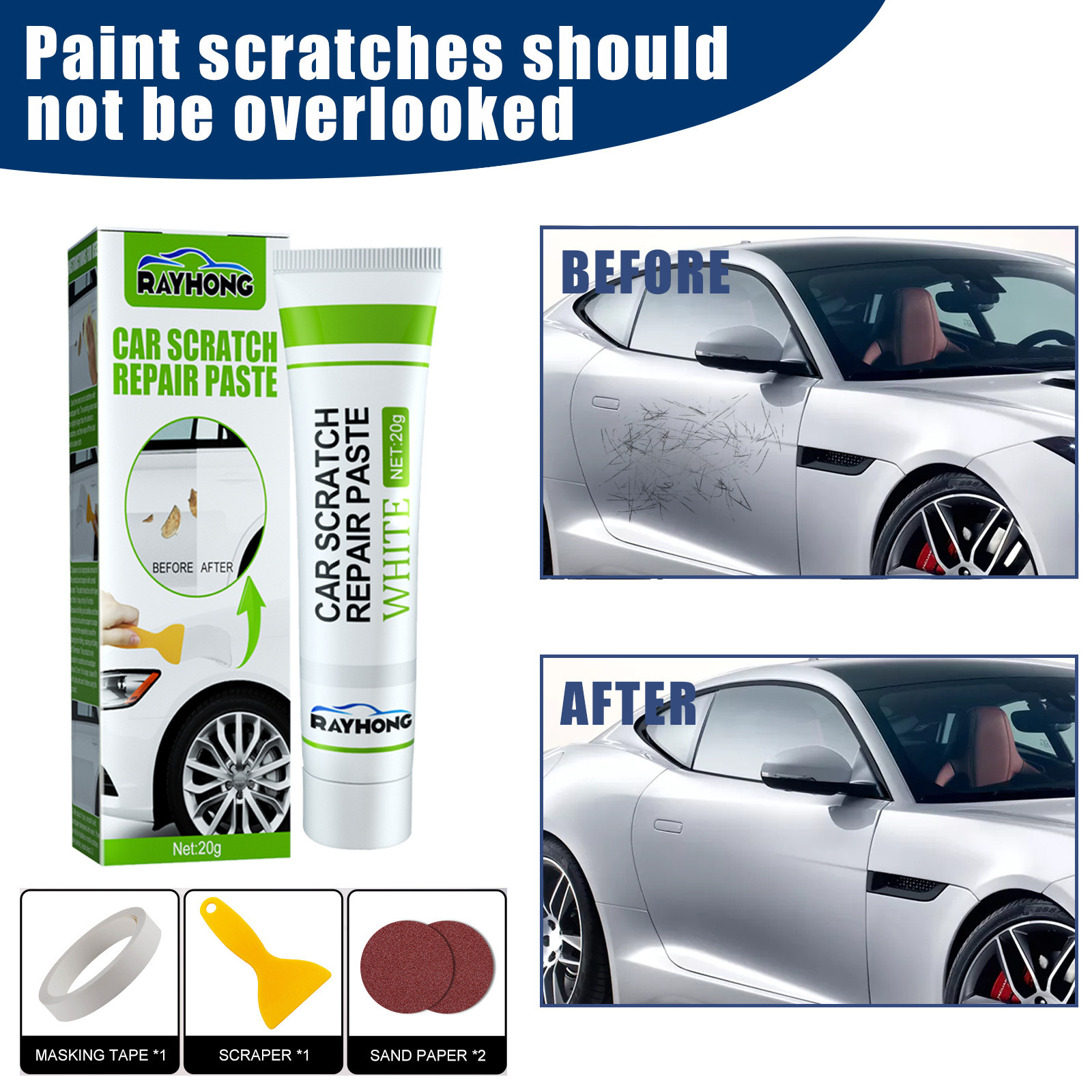 OEM 20G Car Scratch Repair Paste Fiberglass Boat Repair Kit Quick Dry Little Putty Putty Car Scratch Paste Fix Tools