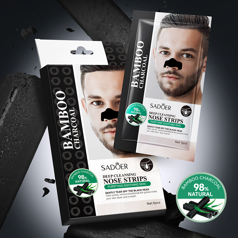 OEM Bamboo Charcoal Deep Cleansing Nose Strips For Men Plaster Strips Black Dot Remover Acne Peel Cleaning Patches