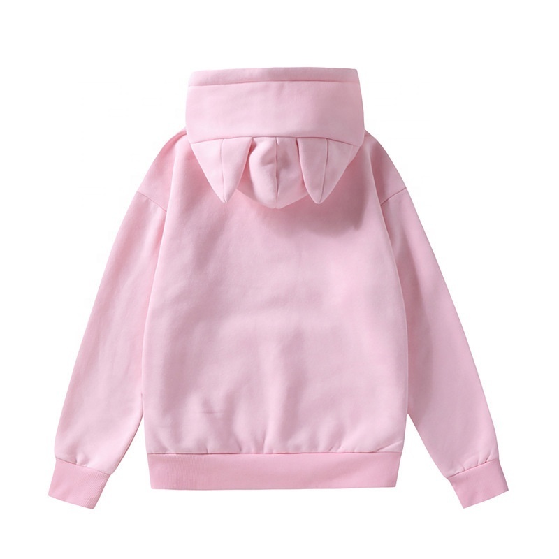 Casual hoodie men's and women's spring and autumn long-sleeved top casual  pink cute cat ears style hooded sweatshirts