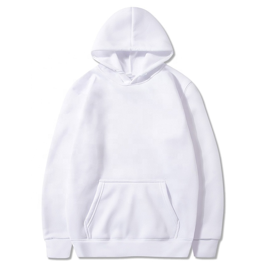 OEM Men's Hoodie Sweatshirts Wholesale Cotton Thick Heavy Pullover Custom Logo Drop Shoulder Custom White Hoodies For Men