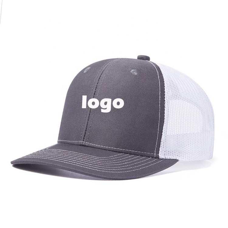 Novelty Quality 6 Panel Flat Brim Mesh  Snapback Logo Trucker Hats for Handsome and Beautiful Adults For Summer and Spring