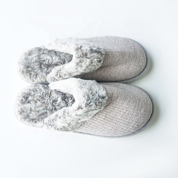 Women's Winter Warm Furry Slippers Ladies Plush faux Fox Hair Sandal Shoes Fluffy Slipper Women's Fur Slippers for Women