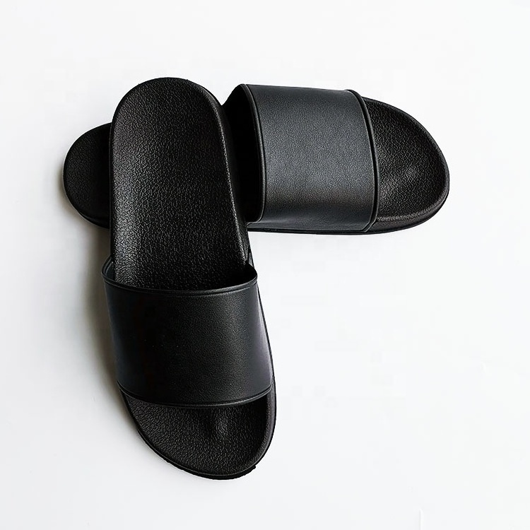 oem custom Women Outdoor plain Waterproof sliders slippers,Non-slip black arch support slider sandals with thick sole