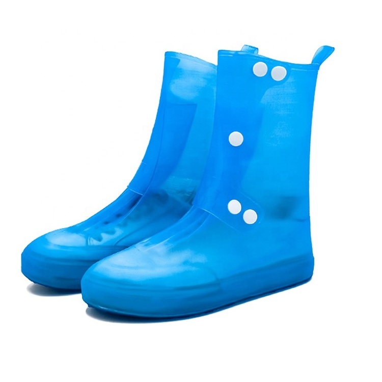 Hot Sale Custom Printed Logo Waterproof Rain PVC outdoor Shoe Covers Non Slip plastic Overshoes garden Shoe Covers