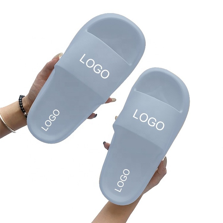 Thailand hot sale fashion custom logo slides fpr men low price eva soft light weight indoor quick drying shower slippers