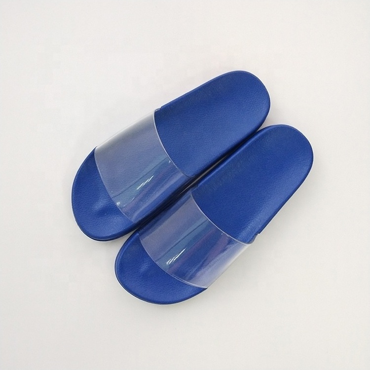 Wholesale Custom personal White Sliders Sandals women men slippers Design logo printing waterproof non slip clear flip flop